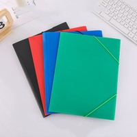 Carpeta de Documentos A4, Organizador Duradero de Plástico Resistente, Lavable, Azul Translúcido, con Solapas Internas y Banda Elástica