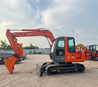 Excavadora Hitachi ZX80 Usada en Japón, 8 Toneladas, Segunda Mano, con Motor y Caja de Cambios, Modelo 2024, Venta de Equipo de Construcción