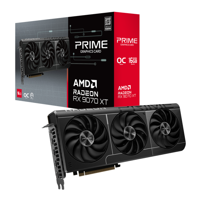 Good Prime 2025 New Radeon RX 9070 XT OC 16GB GDDR6 PCIe 5.0 VGA Video Card AMD 9070xt Chipset Fan Cooler for Gaming PC Desktop