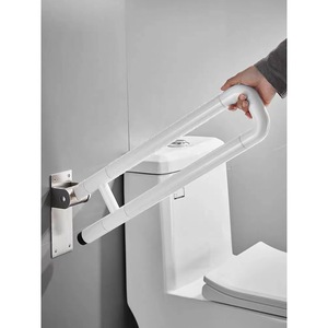 Barre d'appui de salle de bain Jieshanghui, plaque en acier de 3 mm, pliable, antidérapante, pour personnes âgées et handicapées, support pour toilettes - Product Image 3