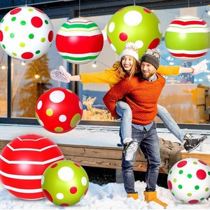 Bola Inflable Gigante de PVC Navideña de 40 cm, Decoración para Jardín Exterior, Adorno Colgante para Césped Navideño - Product Image 2
