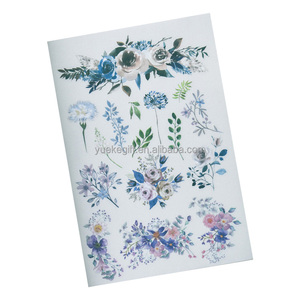 Personalizzato fiore strofinare sul trasferimento adesivo forniture scrapbook sticker fabbrica a secco di trasferimento peel off adesivi - Product Image 1