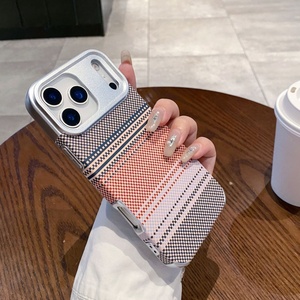 Funda de Teléfono de Lujo con Textura de Fibra de Carbono para <span class=keywords><strong>iPhone</strong></span> 17 Air 16 15 Pro Max, Carcasa Delgada de PC con Marco Metálico para la Cámara - Product Image 5