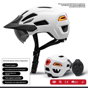 Cascos de Ciclismo Deportivos Dobles para Adultos al por Mayor, Estilo <span class=keywords><strong>MTB</strong></span>, Lente Magnética, Seguridad, LED Recargable, Transpirables - Product Image 4