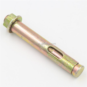 Boulon <span class=keywords><strong>d</strong></span>'<span class=keywords><strong>ancrage</strong></span> à bride jaune en acier zingué M8*10*97, avec écrou à bride, capacité de 150 lb pour béton - Product Image 1
