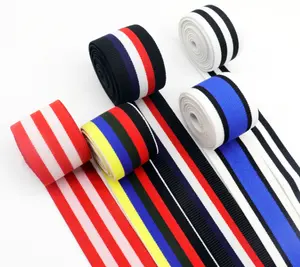GINYI Großhandel Gute Qualität Elastisches Gurtband Buntes elastisches Klebeband Streifen gewebt Custom Elastic Bund für Unterwäsche Boxer