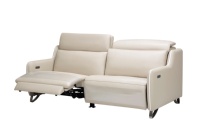 Canapé inclinable électrique pliable en cuir véritable de haute qualité au design moderne pour salon et villa