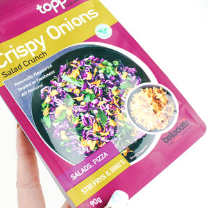 Envasado de alimentos congelados rápido personalizado, bolsa de soporte a prueba de humedad, Material PET de aluminio PE para ensalada, condimento, tocino, leche/gelatina - Product Image 5