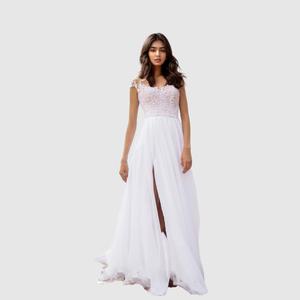 Vestidos <span class=keywords><strong>de</strong></span> Noche Largos <span class=keywords><strong>de</strong></span> Encaje Blanco sin Mangas <span class=keywords><strong>para</strong></span> Bodas <span class=keywords><strong>de</strong></span> Verano, Moda - Product Image 3