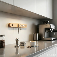 Veilleuse en bois à détecteur de mouvement PIR avec support magnétique pour clés, solution de rangement pour entrée, lampe de nuit LED rechargeable
