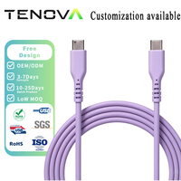 Câble USB-C vers USB-C Tenova 240W Super Rapide en Silicone Liquide, 1M 2M, Ultra Souple, pour iPhone 17 Pro Max MacBook 2026