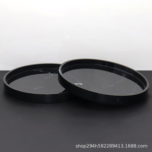 Nhựa Cổ Điển Đồ Trang Sức Khay Khách Sạn Hiển Thị Đứng Tay Khử Trùng Lối Vào Phòng Khách <span class=keywords><strong>Countertop</strong></span> Trang Trí Đảng Món Ăn Tấm Trang Trí - Product Image 2