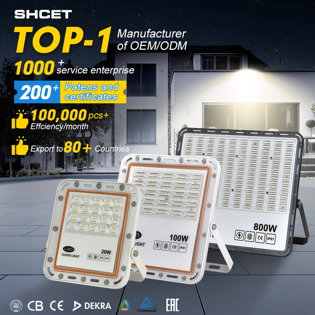 AC85-305V Outdoor IP67 LED Flood Light 50W-300W Waterproof High Lumens for Garden & Stadium ETL & RoHS Certified