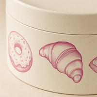 Emballage en tube de papier alimentaire imprimé sur mesure, écologique, boîte en carton ronde pour gâteau, cheesecake, biscuits