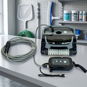 หุ่นยนต์ทำความสะอาดสระว่ายน้ำแบบมีสาย WC-1014 ODM/OEM สำหรับทำความสะอาดสระว่ายน้ำกลางแจ้ง ขึ้นผนังได้อัตโนมัติ - Product Image 1