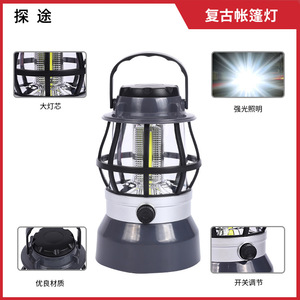 <span class=keywords><strong>Lampe</strong></span> de camping LED à gradation rechargeable usb multifonction à énergie solaire <span class=keywords><strong>avec</strong></span> fonction de banque d'alimentation pour l'éclairage de secours extérieur - Product Image 3