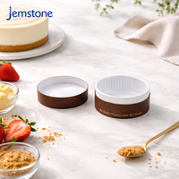 Emballage en tube de papier kraft de qualité alimentaire imprimé pour desserts, boîte à gâteau basque de luxe en carton avec insert anti-graisse pour la pâtisserie