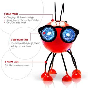 Métal Art De Jardin Décoration En Acier Fourmi Rouge Figurine avec les Lumières MENÉES Actionnées Solaires pour la Cour, Patio, pelouse et Jardin Décor et <span class=keywords><strong>Orn</strong></span> - Product Image 5