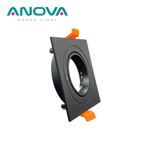 Lámpara cuadrada de aluminio Carcasa empotrada MR16 accesorio de luz LED ajustable GU10 Marco de luz descendente - Product Image 3