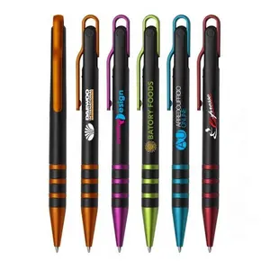 Best price Promotional plastic logo pen with special design grip