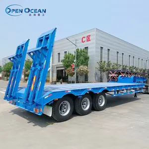 2 3 4 Axle Good Quality Lowbed Lowboy 80 Tons Goose Neck Semi Trailer Low Bed Semi Trailer For Sale In Africa