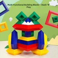 Jouet éducatif précoce amusant, puzzle DIY pour enfants, blocs de puzzle en plastique, blocs pyramidaux, jeu de pyramides, jouets de puzzle 3D pour enfants