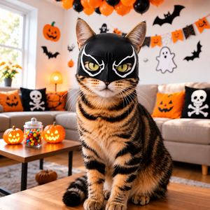 Masques en latex amusants pour chat, thème Halloween, motifs chauve-souris, chat, Joker et <span class=keywords><strong>Avengers</strong></span>, pour soirées dansantes et événements - Accessoires pour animaux de compagnie - Product Image 5