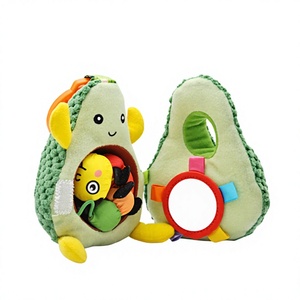 Jollybaby Jouet en peluche apaisant en tissu froissé, suspendu pour poussette et berceau, avec hochet et motif insecte, pour l'éveil aux fruits, unisexe 0-24 mois - Product Image 1