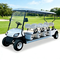 Voiturette de golf électrique 4 places avec vitres trempées, adaptée à divers usages, directement de l'usine, pour les trajets panoramiques toutes saisons et les dunes