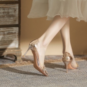 Nouvelle tendance mode coréenne Evergreen : Chaussures délicates pour femmes à plateforme verre à vin, bout pointu, à enfiler, antidérapantes - Product Image 6