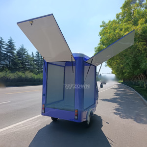 Chariot de restauration mobile polyvalent avec comptoir de service personnalisé pour poulet frit, tacos, café – Idéal pour le service alimentaire commercial extérieur - Product Image 4