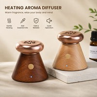 Diffuseur d'huiles essentielles chauffant en bois, diffuseur d'arômes sans eau, contrôle de la température, électrique, pour la maison, la chambre, le bureau, l'hôtel