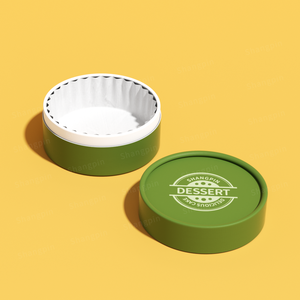 Wholesale Luxury Rigid Cylinder Paper Tube Packaging Box Greaseproof <b>Liner</b> For Basque Cake Pastry Dessert - Product Image 6