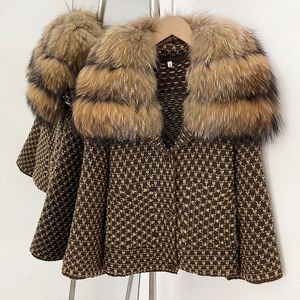 <span class=keywords><strong>Manteau</strong></span> en fourrure <span class=keywords><strong>de</strong></span> renard véritable naturelle <span class=keywords><strong>de</strong></span> qualité supérieure OFTBUY pour femmes, veste en cuir tricotée <span class=keywords><strong>de</strong></span> haute qualité, coupe-vent, col amovible, élégant - Product Image 5