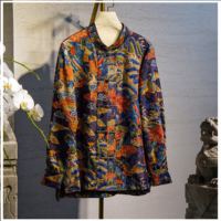 Nouvelle veste de mode en soie à broderie lourde, style chinois, grande taille, design polyvalent, simple boutonnage F9611