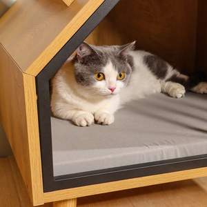 Cnlf Muur Gemonteerde Houten Kat Boomhut <span class=keywords><strong>Sisal</strong></span> Materiaal Kat Boom Planken Klimmer Meubels Voor Katten - Product Image 5