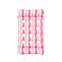 Fauteuil gonflable Addotron de style nouveau, flotteur de piscine, radeau en PVC épaissi à rayures et motifs perforés, lit flottant pour l'eau, Chine