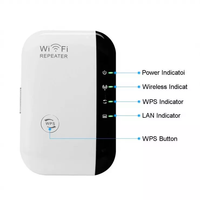 Langstrecken-Netzwerk WLAN-Router-Verstärker Kabelloser WLAN-Extender Signalverstärker 300m UK-Steckdose WLAN-Repeater WLAN-Reichweitenverlängerer