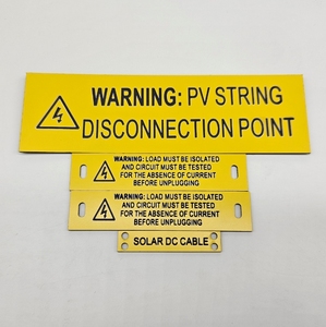 Durable Waterproof Adhesive Abs Warning Photovoltaic Label Sticker - Product Image 1