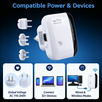 Amplificateur de signal Wi-Fi 300 Mbps 2.4G 4G 5G, répéteur Wi-Fi 802.11N, extension de portée sans fil avec TCP