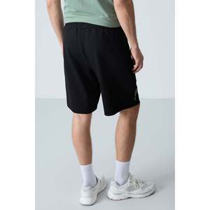 Pantalones Cortos Básicos para Hombre de Algodón Negro, Gruesos, Suaves y Texturizados, Corte Estándar - 81278 - Negro - Product Image 6