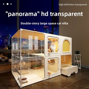 Villa Panorámica de Verano para Gatos, Espacio Libre, Diseño de Una Habitación, Un Salón y Una Zona de Guardia, Uso Interior, Rectangular Extra Grande Integrado - Product Image 3