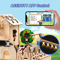 ACEBOTT NUEVO Kit de Inicio para Granja Inteligente ESP32 IOT, Kit Educativo de Madera Programable con Python para Niños, Juguete Educativo STEM para Arduino