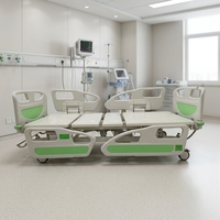 Meubles médicaux multifonctionnels réglables avec roulettes, lit d'hôpital électrique pliable pour soins intensifs