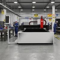 Découpeuse laser à fibre 3KW Single Table 3015 pour tôles métalliques, machine de découpe laser de précision avec source laser HAN'S