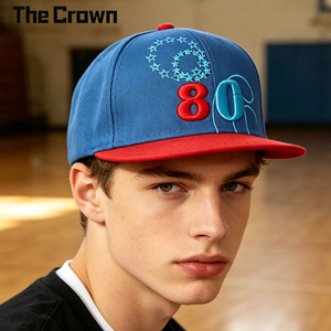 Custom Logo 6 Panel Structured <b>Flat</b> Brim Cap Wholesale Bulk Two Tone <b>Flat</b> Embroidery Athletic <b>Hat</b> Manufacturer - Product Image 1