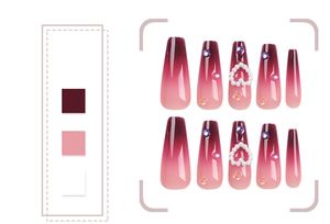 Nueva moda francesa 24 unids/set de <span class=keywords><strong>puntas</strong></span> de uñas postizas de <span class=keywords><strong>Ballet</strong></span> venta al por mayor <span class=keywords><strong>precio</strong></span> bajo Prensa en uñas - Product Image 4