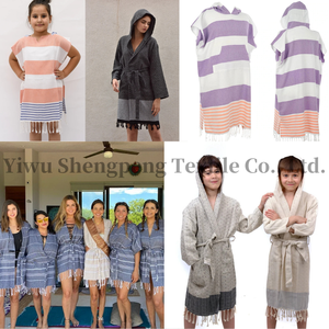 Poncho da Surf Turco con Cappuccio per <span class=keywords><strong>Bambina</strong></span>, Asciugamano 100% Cotone con Nappine, Motivo Originale e Carino, Ipoallergenico, per Natale - Product Image 5