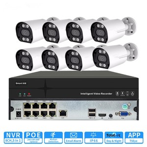 <span class=keywords><strong>Kit</strong></span> <span class=keywords><strong>PoE</strong></span> de 8 Canales y 8MP con NVR, Visión Nocturna Inteligente a Todo Color, IP66 - Product Image 1