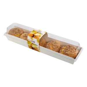 Boîte à pain en forme de rectangle pour crème brûlée, 300g, carton blanc avec doublure en plastique, emballage alimentaire - Product Image 4
